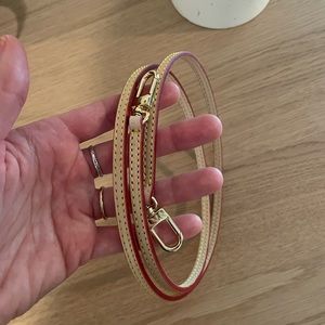 1/4” Vachetta leather crossbody strap for pochette accessories, felicie, etc